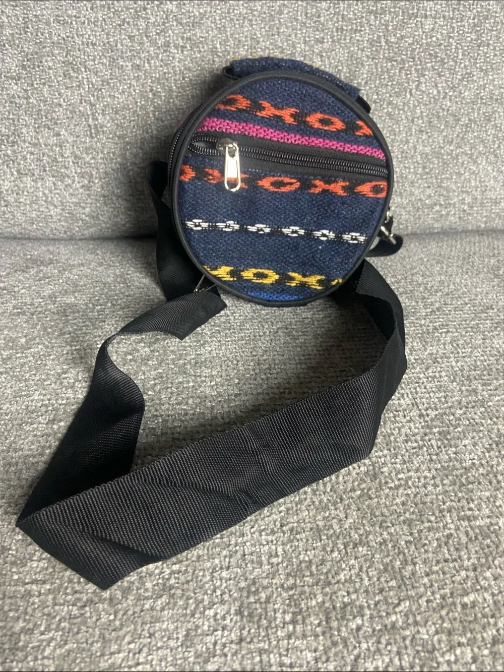 Aztec crossbody bag with cloth handle